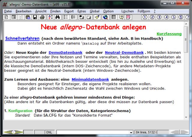 Hilfetext Neue Datenbank anlegen